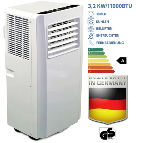 JUNG 3-in-1-Klimagerät TV05 – Mobile Klimaanlage mit Fernbedienung, 11.000 BTU
