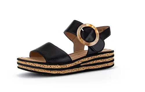 Gabor Damen Riemchensandalen - Bequeme Sommerschuhe für stilvolle Frauen - Entdecken Sie die Gabor Riemchensandalen in Schwarz. Ideal für den Sommer, bieten diese flachen Sandaletten aus Leder höchsten Tragekomfort und eine perfekte Passform.