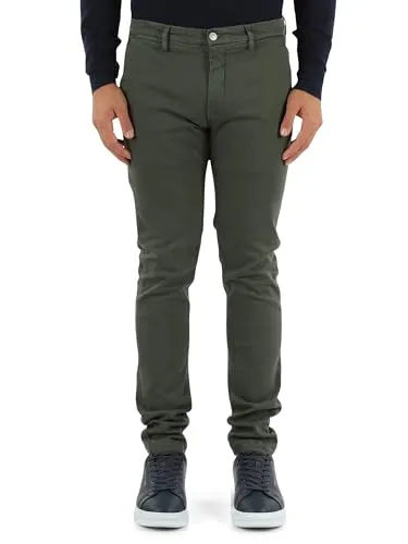 Replay Herren Chino Zeumar Slim-Fit Hyperflex X-Lite mit Stretch, Grün (Military Green 030-1), 36W / 30L