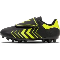 Hummel HATTRICK M.G. JR Fussballschuhe - Schwarz/Gelb - Größe 38 - Fußballschuhe mit Multinocken-Technologie für optimalen Grip auf Natur- und Kunstrasen. Atmungsaktiv und ideal für schnelle Richtungswechsel, perfekt für junge Spieler!