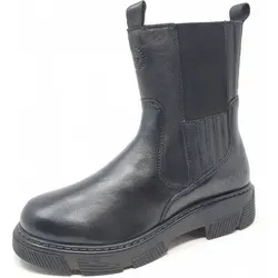 Bugatti Woman Edana Chelsea Boot Schwarz - Wanderschuhe mit SOFT FIT Technologie für optimalen Tragekomfort. Elegante Chelsea Boots aus Echtleder in Schwarz, ideal für den Übergang und mit stabiler Laufsohle.