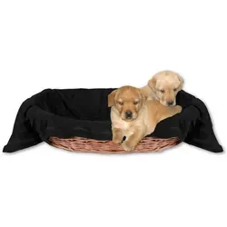 Bestlivings Tierdecke Hundedecke / Katzendecke, Kuscheldecke für Haustiere, Schlafplatz/-decke, versch. Variationen schwarz 90 cm x 140 cm