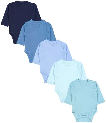 TupTam Langarmwickelbody 5er Set für Babys - Hochwertige Shirtbodies für Babys im praktischen 5er Set, aus hautfreundlicher Baumwolle für besten Tragekomfort. Einfache Handhabung durch Druckknöpfe und langlebige Qualität.