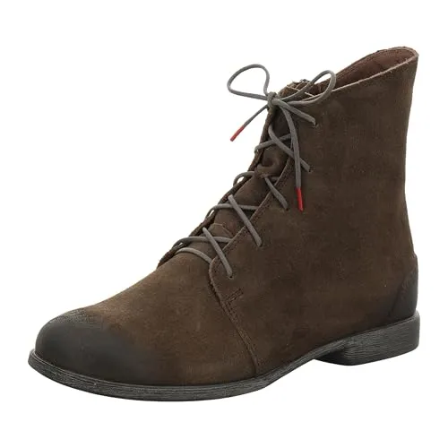 THINK! Damen AGRAT Stiefelette, nachhaltig und leicht gefüttert, 38 EU - Wanderschuhe aus Glattleder, ideal für die Herbst-Winter Saison und umweltfreundlich produziert.