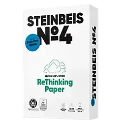 Steinbeis Evolution No.4 DIN A4 Druckerpapier 100% Recycelt 80 g/m2 Glatt Weiß 135 CIE 500 Blatt