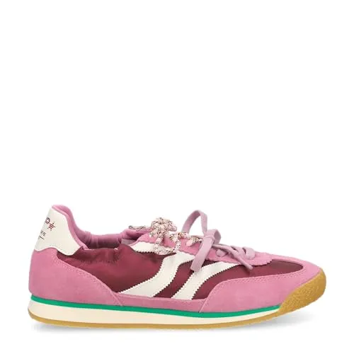 MRP Damen Sneaker Pure Pink 38 - Stylische Doppelschnürer in samtig-schimmerndem Pink, ideal für individuellen Style. Mit wechselfähigem Fußbett für Einlagen und flexiblem Stretchmaterial für hohen Tragekomfort.