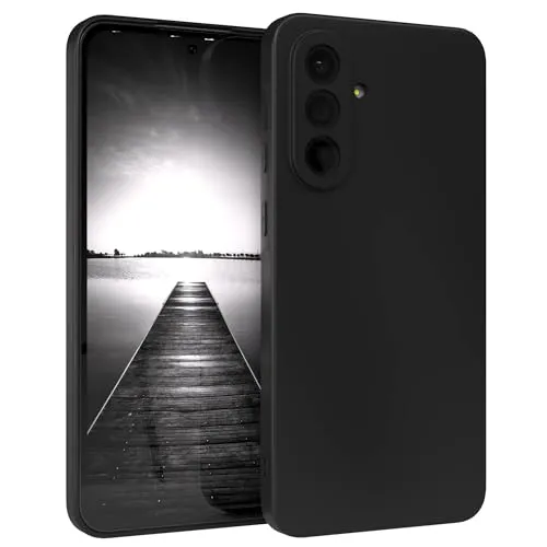 EAZY CASE - Silikonhülle für Samsung Galaxy A36 5G Hülle Silikon Case weich stoßfeste Handyhülle Schutzhülle mit Kameraschutz Dünn Premium Schutz Cover TPU Phone Bumper in Schwarz Matt