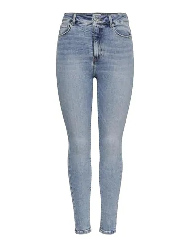 ONLMILA HW SK ANK DNM BJ13502-1 NOOS - Hochwertige Skinny Fit Jeans aus super dehnbarem Denim, bieten ultimativen Tragekomfort und eine modische, helle Waschung für einen frischen Look.
