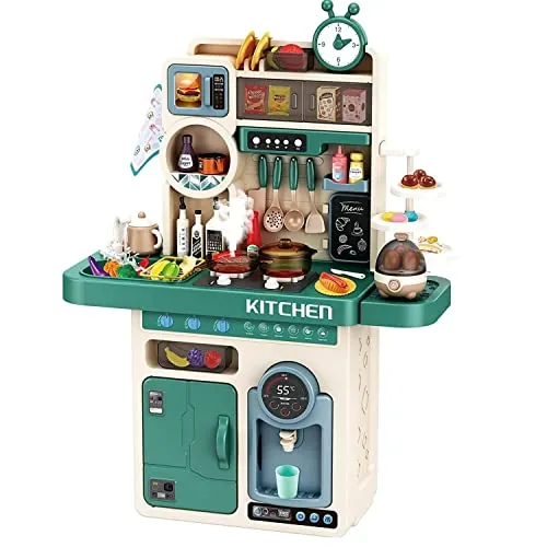 Spielküche Tony mit 93 Teilen Zubehör - Küchen-Spielzeugsets für Kinder ab 3 Jahren, mit Licht und Sound, perfekt für gemeinsames Spielen und kreative Kochabenteuer.