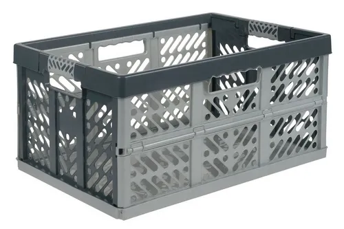 KiNDERWELT Klappbox Premium Faltbox 45 L mit Soft-Touch Griffen, aus hochwertigem Kunststoff