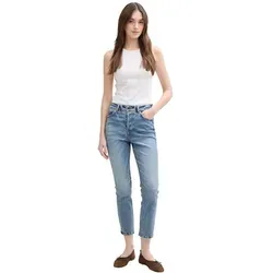 TOM TAILOR Denim 7/8-Jeans im Used-Look - Jeans in 7/8-Länge, schmaler Schnitt und elastisches Material für optimalen Tragekomfort. Ideal für einen lässigen Look im Alltag.