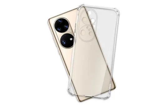 mtb more energy Smartphone-Hülle Clear Armor Case für Huawei P50 Pro, Transparente TPU Schutzhülle Case Backcover mit Anti-Shock Verstärkung