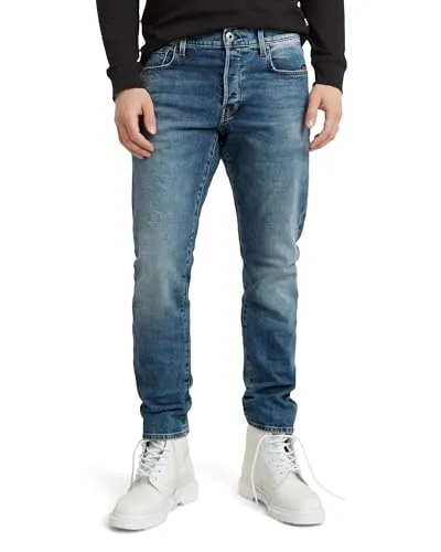 G-Star Herren 3301 Regular Tapered Jeans - Vintage Azure - Jeans im klassischen 5-Pocket-Design, mittelhoher Bund und schmal zulaufend. Ideal für einen lässigen Look mit authentischem Westerncharme.