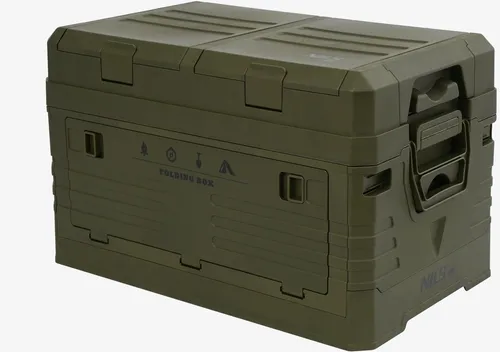Faltbare Campingbox mit Deckel, Grün, 50L