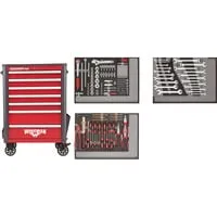 Gedore Red R22071004 Werkzeugsatz im Werkstattwagen WINGMAN rot