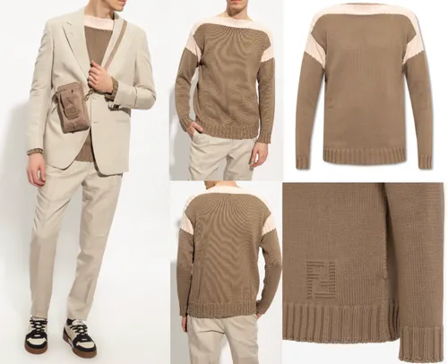 FENDI FF Inlay Pullover aus Cashmere