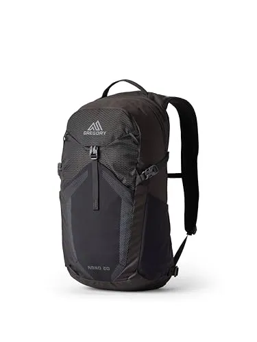 Gregory Nano 20 - Daypack optic black - 11 bis 20 Liter Volumen, komfortabler und atmungsaktiver Tagesrucksack mit vielseitigen Fächern und hervorragendem Tragekomfort für jeden Tag.