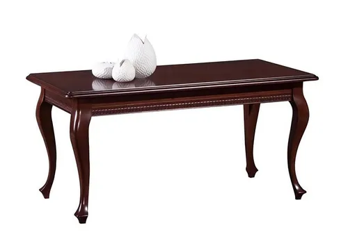 Kaffeetisch Beistelltisch aus Holz – Designertisch für das Wohnzimmer - Eleganter Couchtisch aus massivem Holz in stilvollem Art-déco-Design. Mit kompakten Maßen von 120 x 60 cm ideal für Ihr Wohnzimmer. Robuste Qualität und einfache Montage.