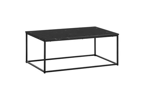 FineBuy Couchtisch mit Marmor Optik 100x60 cm - Beistelltisch fürs Wohnzimmer in eleganter Marmor-Optik, ideal für stilvolle Akzente und einladende Wohnräume.