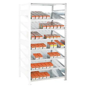 Schrägbodenanbauregal 2000 x 1000 x 500mm verzinkt - Werkstatteinrichtung mit robustem, verzinktem Stahl für hohe Stabilität und Langlebigkeit, ideal zur optimalen Lagerung von Werkzeugen und Materialien.