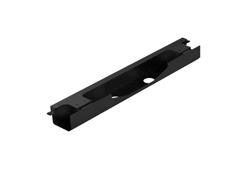 CAVO Kabelführung Horizontal Schwarz 768 x 94 mm - Praktische Kabelführung für Schreibtische, bietet viel Stauraum für Kabel und Steckdosen. Stabil und einfach zu montieren unter der Tischplatte. Maße: 768 mm x 94 mm x 73 mm.