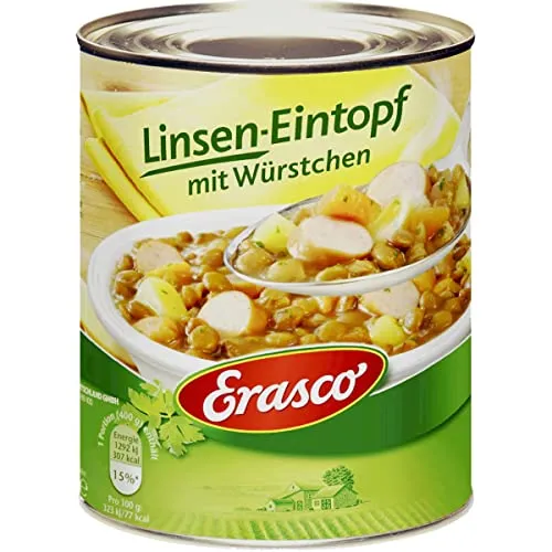 Erasco Linseneintopf mit Würstchen für die ganze Familie 800g