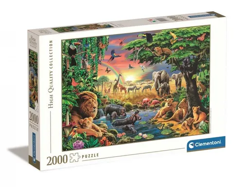 Puzzle 2000el The African Gathering CLEMENTONI 32081 CLM CLEMENTON 8005125320813
