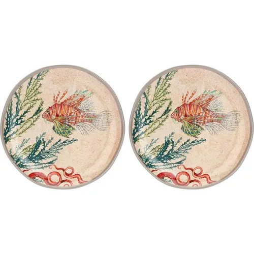 Rose & Tulipani Sea Life Obst-Teller, 2er-Set in pink von Rose Tulipani