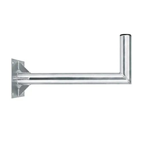 SkyRevolt 60cm Mast Wandhalterung für Satelliten-Schüssel - Halterungen für Satellitenschüsseln - Hochwertige Stahl-Wandhalterung mit 4-fach Verstrebung für maximale Stabilität und Sicherheit bei hohen Windlasten.