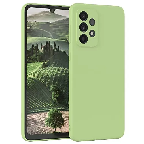 EAZY CASE - Silikonhülle für Galaxy A33 5G Hülle Silikon Case Grün weich stoßfeste Handyhülle Schutzhülle mit Kameraschutz Dünn Premium Schutz Cover TPU Phone Bumper in Pastell Hellgrün Matt