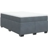 vidaXL Boxspringbett mit Matratze Dunkelgrau 120x200 cm - Betten für erholsame Nächte! Das Boxspringbett bietet optimalen Halt mit einer atmungsaktiven Taschenfederkernmatratze und einer komfortablen, waschbaren Matratzenauflage.