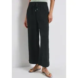 STREET ONE Damen Stoffhose, Gr. 36, pine grove grün - Bequeme Stoffhose für Damen mit elastischem Bund und Tunnelzug. Ideal für lässige Outfits und aus pflegeleichtem 100% Baumwoll-Webstoff.