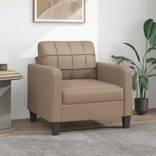 vidaXL Sessel Cappuccino-Braun 60 cm Kunstleder