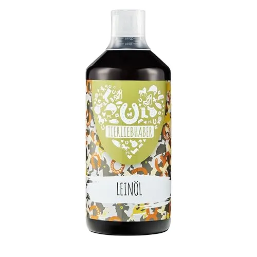 TIERLIEBHABER - Leinöl für Pferde | Natürliche Fell & Hautpflege 1L | hochwertig & kaltgepresstes Leinöl | Mit Vitamin A, E, D & Omega-3 Fettsäuren