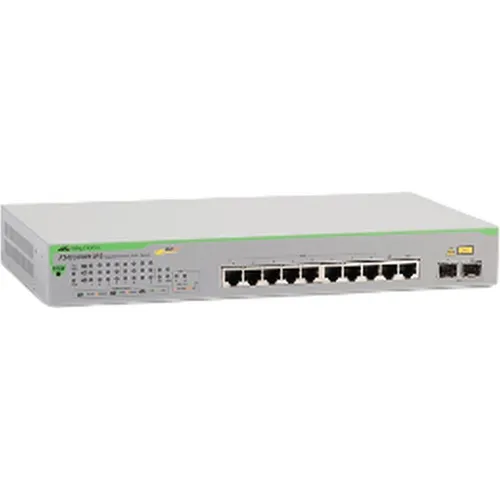 Allied Telesis Gigabit Websmart Switch 8xtpoe+ 12 Ports - Router & Netzwerk Switch mit 8 PoE+ Ports, ideal für die Stromversorgung von Netzwerkgeräten und optimale Netzwerkanpassung.