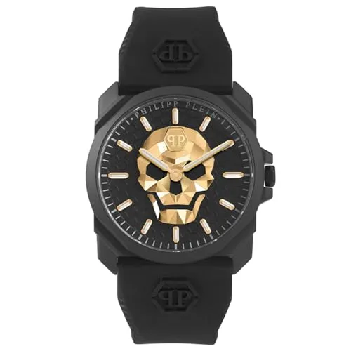 Philipp Plein Watch PWLAA0322 - Armbanduhren für Herren, exklusive Philipp Plein Uhr mit edlem Edelstahlgehäuse und auffälligem Totenkopf-Design auf dem Zifferblatt. Perfekt für stilbewusste Männer.