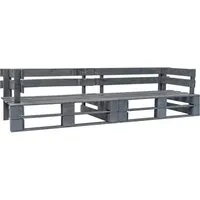 vidaXL Kiefernholz Garten Palettensofa 2-Sitzer - Sofas für Garten & Terrasse, witterungsbeständig und ideal für entspannte Stunden im Freien mit rustikalem Charme.