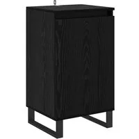 vidaXL Sideboard Schwarz in Eichen-Optik 40x35x70 cm - Elegantes Sideboard aus Holzwerkstoff mit großzügigem Stauraum. Ideal für Wohn- und Essbereiche, verbindet Stil und Funktionalität perfekt.