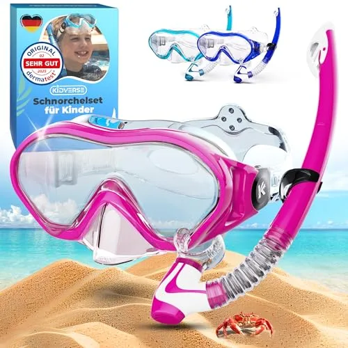 KIDVERSE Taucherbrille Kinder mit Schnorchel ab 5 Jahren