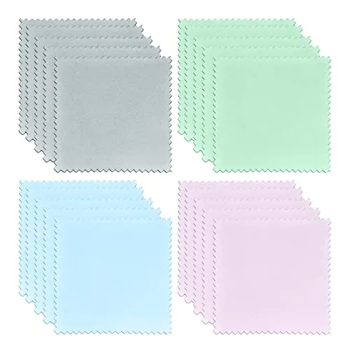 Stück Schmuck-Reinigungstücher, wiederverwendbare Poliertücher, antioxidatives Schutzzubehör, Schmucktuch, Schmuckreinigungsset, für Perle, Gold, Silber, Platin-Schmuck (8 x 8 cm) 20