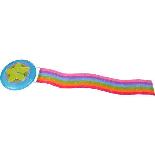 Taildisc Stern - Wurfscheibe mit Regenbogenschweif, 22cm Durchmesser, ideal für Kinder ab 3 Jahren und Spaß für die ganze Familie