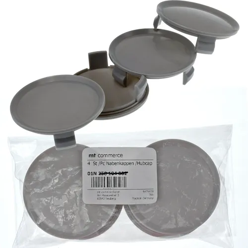 4X 74,5mm Nabenkappen Felgen Nabendeckel Radnaben Grau Gewölbt für Mercedes Benz
