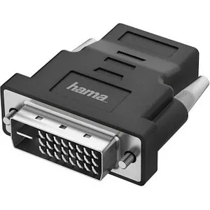 hama DVI HDMI Adapter - DVI-Analog-Stecker zu HDMI-Buchse, stilvolles Design für flexible Anschlussmöglichkeiten an moderne Displays
