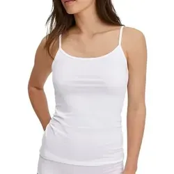 Calida Essential Cotton Spaghetti Top Weiß Baumwolle Small Damen