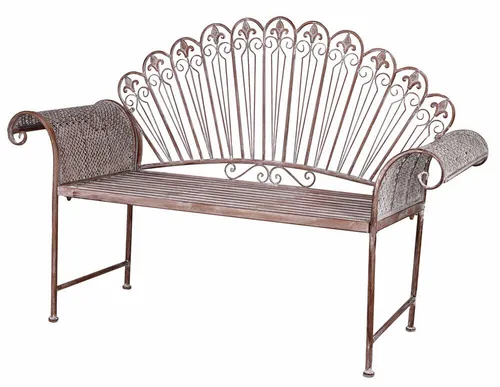 Gartenbank Metall Bank Eisenbank Terrassenbank Balkonbank Antik Sitzbank Garten