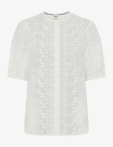 Brax Damen Bluse Style VEA in Weiß, Gr. 46 - Elegante Bluse aus hochwertiger Baumwolle, ideal für jeden Anlass. Bequem und stilvoll für den Alltag oder besondere Gelegenheiten.