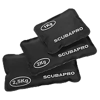 Scubapro Softblei - Schwarz - 2 kg - Tauchblei - Blei & Bleigürtel, flexibles und komfortables Tauchblei für optimale Gewichtsverteilung und verbesserte Beweglichkeit unter Wasser.