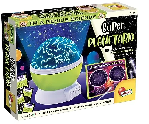 Liscianigiochi I'm A Genius SUPER PLANETARIO - Planetarium - Sternenkarte & Sternbilder - Unisex - Kinder 8-12 Jahre - Beobachtungsgabe, Phantasie Entwicklung
