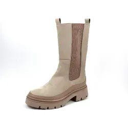 Gabor Chelsea Boot Stiefelette - Bequeme Damen-Stiefelette in beige mit Gummizug und Reißverschluss. Ideal für Wanderungen dank BEST FITTING und OPTIFIT Wechselfußbett für höchsten Tragekomfort und individuelle Anpassung.