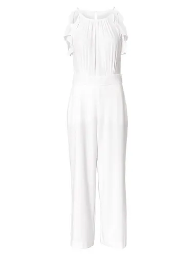 Vera Mont Damen Overall 0180/4867 - Offwhite, Größe 42 - Eleganter Overall mit Bindeband, ärmellos und praktischen Eingrifftaschen, perfekt für festliche Anlässe.